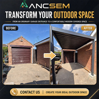 Pergola à lames orientables en aluminium ANCSEM, toit motorisé, imperméable, résistant au vent, pour jardin, terrasse, patio, protection solaire