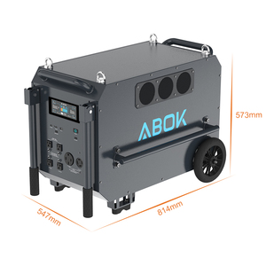 เครื่องกำเนิดไฟฟ้าพลังงานแสงอาทิตย์แบบพกพา ABOK 7200W LiFePO4 ความจุ 9792Wh สำหรับสำรองไฟบ้าน ระบบสำรองไฟทั้งหลัง สถานีไฟฟ้าพกพา 5000W สำหรับใช้งานนอกสถานที่ - Product Image 1