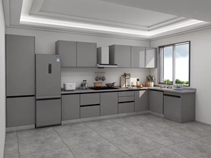 Siêu hiện đại sang trọng Mr MDF Matte grey Carousel Laminate tủ nhà bếp bền không thấm nước nhựa <span class=keywords><strong>Countertop</strong></span> vòi phụ kiện - Product Image 6