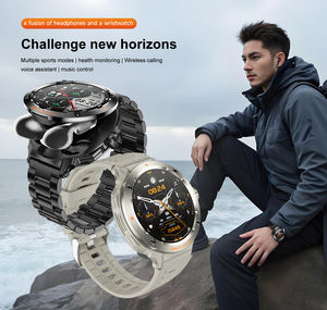 ساعة ذكية OEM مع سماعات أذن TWS تدعو الموسيقى معدل ضربات القلب الأكسجين في الدم وضع رياضي متعدد أندرويد IOS D13 المغناطيسي - Product Image 2