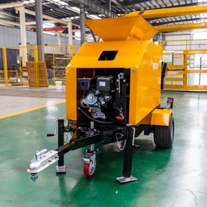 Concasseur à mâchoires portable, capacité maximale 15t/h, chantier de construction, alimenté par moteur, jaune - Product Image 1
