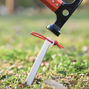 Piquets de tente en titane en forme de V - Piquets de camping portables pour l'ancrage des tentes - Product Image 1