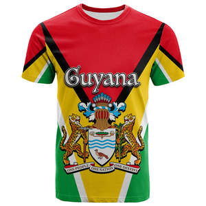 T-Shirt Personalizzata con Bandiera della Guyana in Stile Sublimazione, Maglietta Personalizzata per la Festa dell'Indipendenza della Guyana per Uomo - Product Image 2