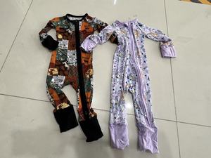 Đầy màu sắc phim hoạt hình in trẻ em onesie 100% bông với dây kéo ODM cung cấp - Product Image 2