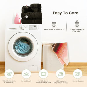 LIANFA Lot de serviettes de bain de luxe 100% coton avec <span class=keywords><strong>boucle</strong></span> de suspension avec étiquette Nano-Bio Lifecycle Technics tissé Emballage de boîte cadeau - Product Image 5