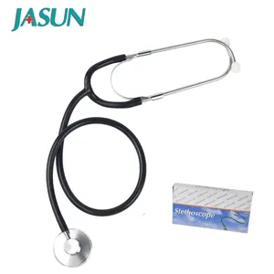 JASUN Stainless Steel Simple Type Pink Single Head Stethoscope With Case