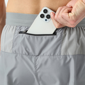 Tasche Casual <span class=keywords><strong>con</strong></span> cerniera posteriore nascoste all'interno di Leggings pantaloncini da ginnastica <span class=keywords><strong>con</strong></span> Logo personalizzato 2 in 1 - Product Image 2