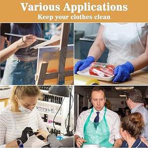 Delantales Desechables Reciclables Huamaohengchun 50 PBAT para Adultos, Impermeables, para Niños, para Pintar, Comer, Teñir el Cabello, Hornear y Cocinar - Product Image 2
