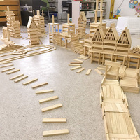 Juego de Construcción de Bloques de Madera Kapla, 40 Piezas, Tema de Animales y Naturaleza, Juguete Educativo de Apilamiento para Preescolar