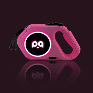 Juicepet Laisse pour chien rétractable automatique 3M personnalisable avec lumière LED et bande de nylon solide motif solide pour les promenades nocturnes - Product Image 3