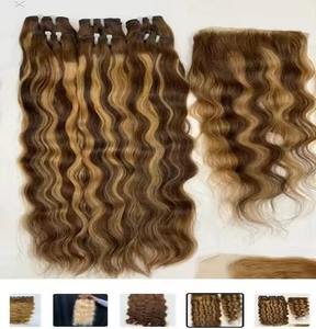 Extensions de cheveux doublement étirés 13A russes européens de qualité exportée Trame de génie ondulée et style crépus Meilleur prix Cheveux humains en vrac - Product Image 6