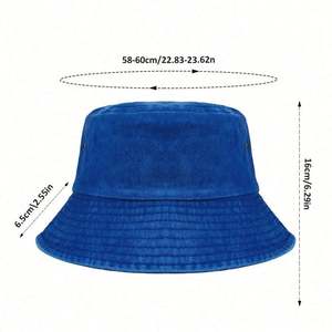 Chapeau Bob Unisexe 100% Coton Printemps/Été pour l'Extérieur, Logo Personnalisé, Style Vieilli, Protection Solaire, Broderie 3D - Product Image 3