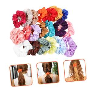 Al por mayor, coletero de lujo, banda elástica para el pelo, gomas elásticas gruesas para el pelo, banda de pelo gruesa de seda y satén, scrunchie tipo almohada para mujer - Product Image 2