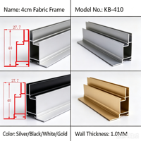 Boîtier lumineux en aluminium extrudé sur mesure ODM, anodisé, résistant à l'usure, pour enseignes publicitaires de kiosques commerciaux intérieurs