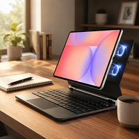 Étui magnétique ultra-fin Magic Control avec pavé tactile et clavier rétroéclairé 7 RGB pour Samsung Galaxy Tab S10 Lite