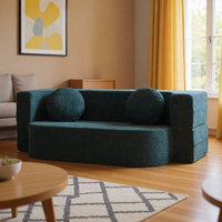 Canapé-lit carré pour petit appartement ou villa, en tissu rembourré, amovible, lavable, pliable, design paresseux, style moderne