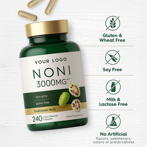 Tự nhiên <span class=keywords><strong>Noni</strong></span> 3000mg thảo dược bổ sung phát hành nhanh chóng viên nang không biến đổi gen Gluten miễn phí 240 đếm - Product Image 2
