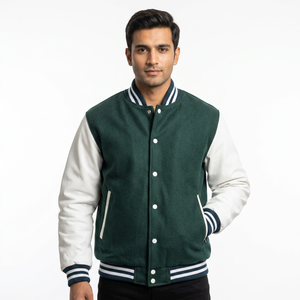 All New Customized Baseball <b>Jacket</b> Full Sleeve Breathable Casual Wear Coat Latest Design College Baseball <b>Jacket</b> For <b>Men</b> - Product Image 1