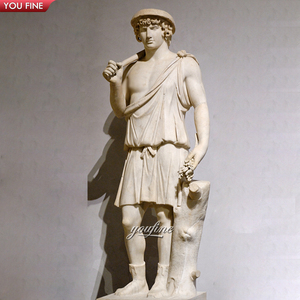 Statue de messager en marbre blanc de <span class=keywords><strong>mythologie</strong></span> <span class=keywords><strong>grecque</strong></span> sculptée à la main pour l'extérieur - Product Image 5