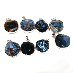 Colgante de piedras naturales para mujer, gemas de <span class=keywords><strong>Pietersite</strong></span>, dijes de plata, joyería para mujer, collar de Pietersit para joyería - Product Image 1