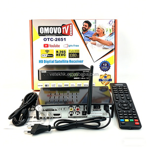 Décodeur numérique OMOVO TV Full HD 1080P avec boîtier en plastique, récepteur satellite DVB-S2 H.265 multistream - Product Image 2