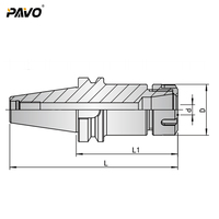 Portaherramientas PAVO BT30/40/50 ER con Mandril de 0.003mm para Máquinas CNC VMC y HMC