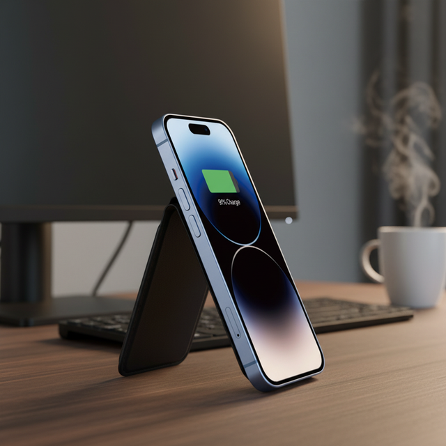 Foldable 180 Rotatable 3-in-1 Wireless Charging Station for Certification Type-C Port Supports Landscape/Portrait Mode for