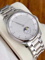 Montre à mouvement automatique de luxe pour hommes, cristal de saphir, bracelet en acier inoxydable, style plongeur lumineux avec affichage à pointeur, marque ETA