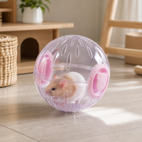 Bola Latihan Hamster Transparan Tahan Lama PVC Plastik 15cm 20cm Bernapas Mudah Dirakit Mainan Hewan Peliharaan Grosir Hamster Dwarf Emas