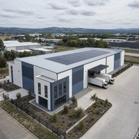 Bâtiment industriel commercial moderne en acier léger préfabriqué avec poutres en H solides pour entrepôt logistique et atelier