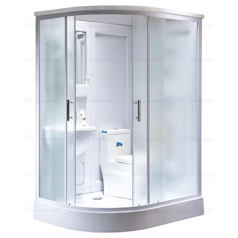 Casa de banho wc caravana da unidade modular pré-fabricada casa de banho com chuveiro e vaso sanitário