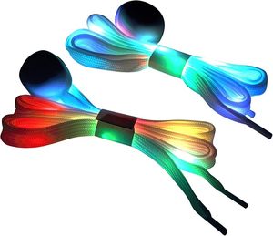 เชือกผูกรองเท้า LED สว่างขึ้นแบนสีสันสดใสตามสั่ง - Product Image 1
