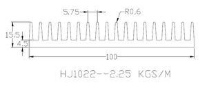 Sk505 nhôm tản nhiệt 100(W)* 15(H)* 160(L)mm đen anodized điện <span class=keywords><strong>PCB</strong></span> tản nhiệt - Product Image 5