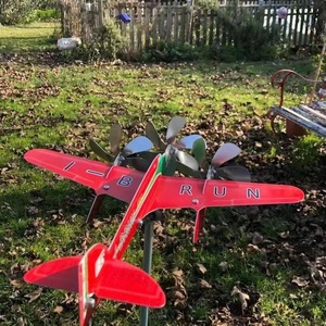 <span class=keywords><strong>Girouette</strong></span> d'avion Magnifique <span class=keywords><strong>moulin</strong></span> à <span class=keywords><strong>vent</strong></span> en métal durable Sculpture de <span class=keywords><strong>vent</strong></span> de jardin pour décoration de jardin - Product Image 2
