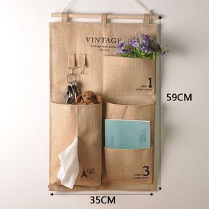 <b>TV</b> <b>Remote</b> <b>Control</b> Hanging Holder Household Fabric Pocket Wall Organizer Used to Hang Clutter - Product Image 5