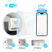 Interruptor de Relé Inteligente Tuya 2026 con Función de Medidor de Energía, Pantalla IPS Wi-Fi, Diseño de Barra, Material de PC, Automatización para Hogar, Hotel y Garaje