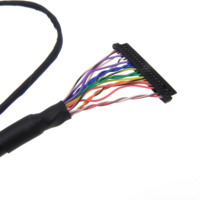 Câble d'assemblage de faisceau de câbles LVDS LED LCD avec connecteur 20 broches OEM ODM Jae Fi-s20s