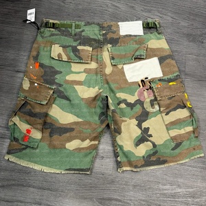 Custom Designer Streetwear Summer Casual Embroidery Patch Printed Utility Baggy <strong>Trousers</strong> Camouflage Camo Cargo <strong>Shorts</strong> for Men - Product Image 4