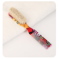 Nouvel arrivage Brosse à cheveux portable 2 en 1 pour hommes, peigne à barbe et moustache personnalisé en crin de cheval