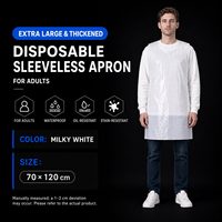 Tablier jetable extra large en PE imperméable et résistant à l'huile pour salon, cuisine et nettoyage domestique