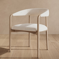Ensemble de table à manger moderne Sageliving avec 6 chaises Ensemble de salle à manger à chevalet en bois de chêne contemporain pour salle à manger