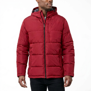 Chaqueta Acolchada con Aislamiento para Hombre, con Capucha y Cierre Completo, para Invierno, Casual, para Exteriores - Product Image 1