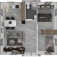 Maison mobile DIY à double extension, tout-en-un, préfabriquée et pliable, avec plomberie/électricité préinstallées, modèle familial de 10 pieds