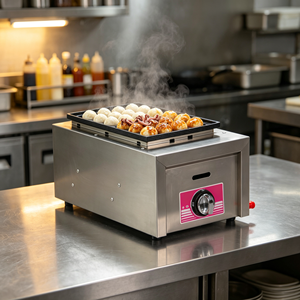 Machine à griller les boulettes de poisson en acier inoxydable, antiadhésive, pour Takoyaki, idéale pour les snack-bars, restaurants et stands de rue - Product Image 2