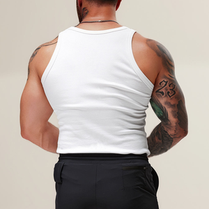 <span class=keywords><strong>Canotta</strong></span> Sportiva da <span class=keywords><strong>Uomo</strong></span> Personalizzata, 260gsm, 95% Cotone 5% Spandex, Slim Fit, in Maglia <span class=keywords><strong>a</strong></span> <span class=keywords><strong>Costine</strong></span>, Traspirante per Palestra e Bodybuilding - Product Image 5