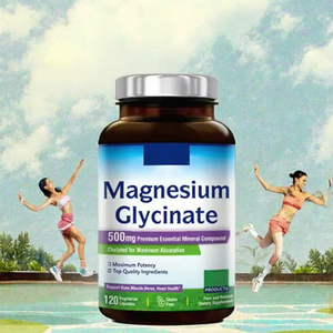 Cápsulas de Glicinato de Magnesio de 500 mg, Suplemento Dietético en Premix, OEM ODM, 120 Cápsulas Vegetarianas, Proporcionan Energía - Product Image 2