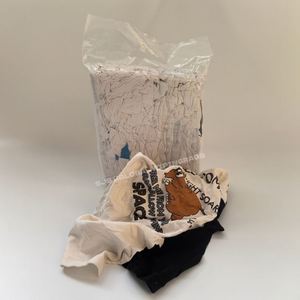 ผ้าทำความสะอาด ผ้าฝ้าย ผ้าเช็ดทำความสะอาดอุตสาหกรรม ผ้าเช็ดทำความสะอาดสีขาว ผ้าเช็ดทำความสะอาดจากเสื้อยืดพิมพ์ลาย - Product Image 1