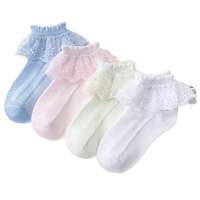Bas de danse en coton dentelle pour filles Chaussettes courtes princesse automne printemps blanc mince pour vêtements de danse d'été
