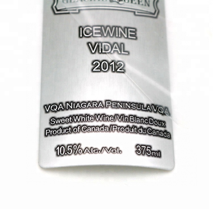 En gros Gravé Vin Étiquette Privée En Acier Inoxydable de Taille Logo Plaque Signalétique
