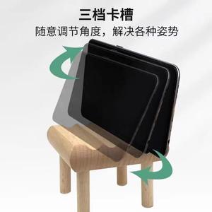 Support de téléphone en bois créatif, base rotative, support de bureau pour tablette et téléphone portable, décoration de bureau mignonne, cadeau pour camarade de classe - Product Image 5